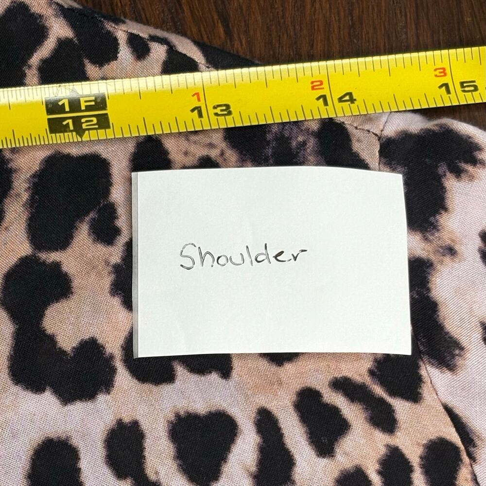 Mikoh Labasa Cover Up Dress Leopard 1/Small - Picture 8 of 9